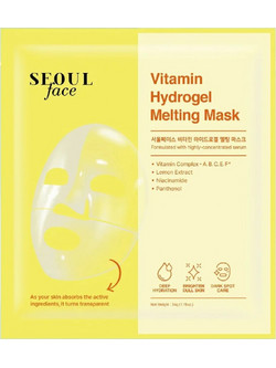 Dermal Seoul Vitamin Hydrogel Melting Sheet Μάσκα Προσώπου για Ενυδάτωση 34gr