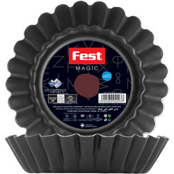 Fest Magic Φόρμα Ζαχαροπλαστικής από Ανοξείδωτο Ατσάλι για Τάρτα Στρογγυλή 10x3cm AL-0061215