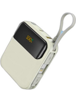 Tradesor DX337 Mini Power Bank 10000mAh 22.5W με Θύρα USB-A & Θύρα USB-C Yellow