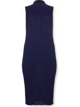 Moutaki Midi Καθημερινό Φόρεμα Πλεκτό Navy Μπλε 24.KN7.130