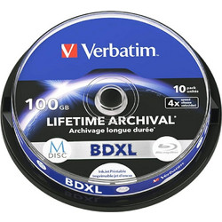 Verbatim Lifetime Archival Εγγράψιμα BDXL 4x Printable 100GB Cake Box 10τμχ