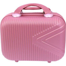 Leeky Small Νεσεσέρ Ταξιδίου με Θήκες 28x13x22cm Ροζ Χρυσό