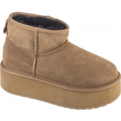 Emu Australia Stinger Γυναικεία Μποτάκια Πλατφόρμα Suede Ταμπά με Γούνα W13082