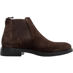 Boss Shoes Ανδρικά Chelsea Μποτάκια Suede Καφέ C7861BRW