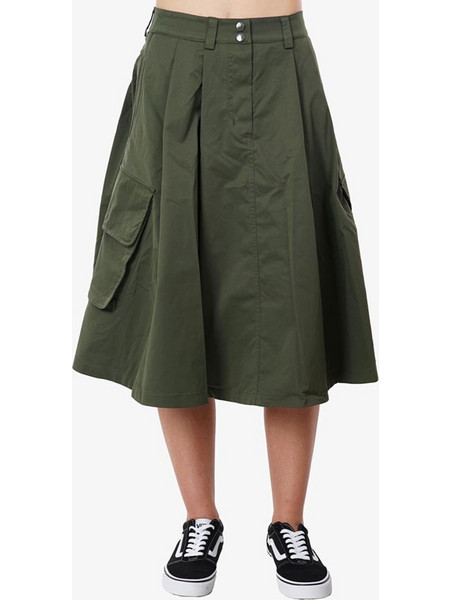 Alpha Industries Μίντι Φούστα Υφασμάτινη Ψηλόμεση Cargo Χακί 148069-142