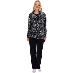 Lydia Σετ Γυναικείες Πιτζάμες Χειμωνιάτικες Fleece Navy Μπλε 25601