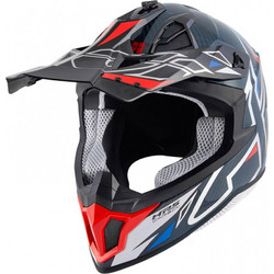 Givi H70.1 Vector Fiber Black Blue Red Κράνος Μηχανής Motocross 1150gr