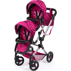 Bayer Καρότσι για Δίδυμα Twin Pram Neo Pink