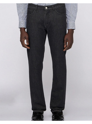 Trussardi Ανδρικό Τζιν Παντελόνι Ελαστικό Slim Εφαρμογή Μαύρο MJ370D70-023