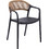 Pakoworld Ankara Καρέκλα Κήπου Rattan Μαύρη 262-000051