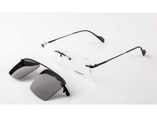 Empire DP33086 C4 Ανδρικός Σκελετός Γυαλιών Οράσεως με Clip-On Μεταλλικός Μαύρος