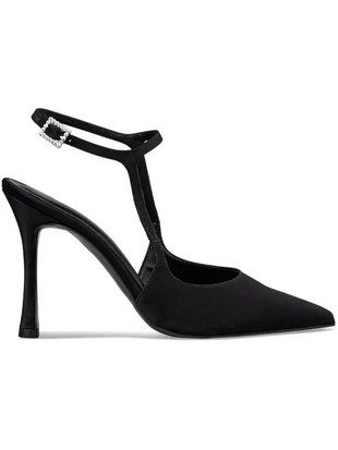 Envie Shoes Γόβες Slingback Δερμάτινες με Λεπτό Ψηλό Τακούνι Μαύρες E02-22101-34