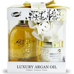 Beauty Argan Oil Shower Gel 500ml + Body Lotion 200ml + Sponge