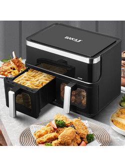 Bakaji XXL 02841438 Air Fryer 12lt με Διπλό Κάδο