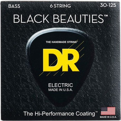DR Strings Black Beauties BKB6-30 Σετ 6 Χορδές Ηλεκτρικού Μπάσου 30-125"