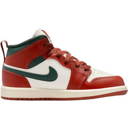 Jordan Air Jordan 1 Παιδικά Sneakers Μποτάκια Λευκά Κόκκινα Πράσινα DQ8424-105
