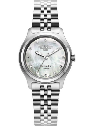 Roamer Cassandra Γυναικείο Ρολόι με Ασημί Μεταλλικό Μπρασελέ 626847418920