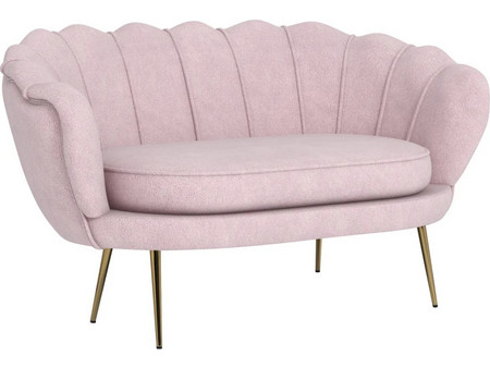 HOMCOM Διθέσιος Καναπές Βελούδινος Ροζ 130x77x77cm 833-957V00PK