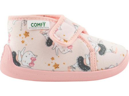 Comfy Χειμερινές Παιδικές Παντόφλες Μποτάκια για Κορίτσι Σομόν 0587