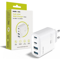 Mobile Origin PW22 Φορτιστής χωρίς Καλώδιο με 2 Θύρες USB-A & 2 Θύρες USB-C 40W Power Delivery