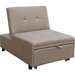 HomeMarkt Πολυθρόνα Κρεβάτι Ανακλινόμενη Μπεζ Libre HM3295.03