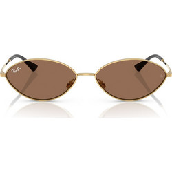 Ray-Ban RB3757 001/73 Γυναικεία Γυαλιά Ηλίου Οβάλ Μεταλλικά Χρυσά με Καφέ Φακό