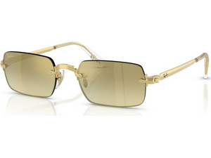 Ray-Ban RB3928 001/7I Ανδρικά Γυαλιά Ηλίου Ορθογώνια Μεταλλικά Χρυσά με Καφέ Φακό