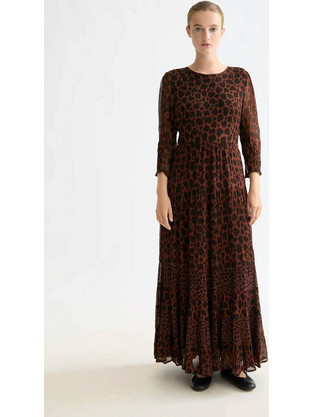Scotch & Soda Maxi Καθημερινό Φόρεμα Μεταξωτό Σοκολατί UFU00977T-297