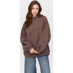 24colours Γυναικείο Φούτερ Oversized Σοκολατί 50832A