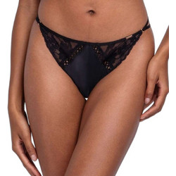 Dorina Γυναικείο Sexy String με Δαντέλα Μαύρο FXST0051LA182-BK0001