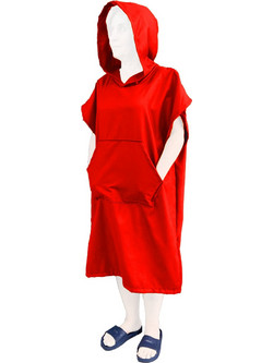 Παιδικό Πόντσο Θαλάσσης Microfiber Κόκκινο 75313-2