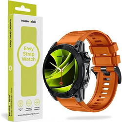 Mobile Origin Easy Strap Silicone Λουράκι Σιλικόνης Orange (Universal 22mm)