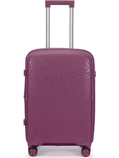 Amber AM1017 Βαλίτσα Καμπίνας 55x38x20cm με 4 Ρόδες Μωβ