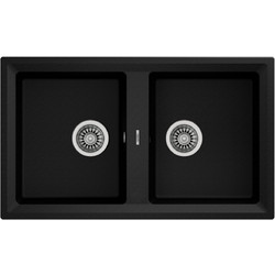Teka Stone 90 B-TG Ένθετος Νεροχύτης Γρανίτη Αντιστρεφόμενος Ματ Metallic Black