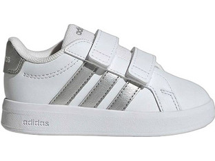 Adidas Grand Court 3.0 Παιδικά Sneakers Λευκά Ασημί JP9373