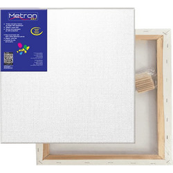 Metron Art Καμβάς Ζωγραφικής σε Τελάρο Βαμβακερός Λευκός 20x20cm