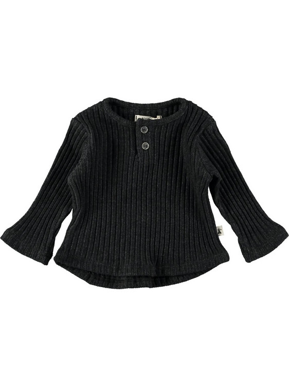 Petit Indi Παιδικό T-Shirt Μακρυμάνικο Μαύρο AW22-BK-79-54