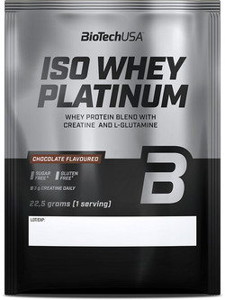 Biotech USA ISO Whey Platinum Chocolate Πρωτεΐνη Ορού Γάλακτος Γράμμωσης Χωρίς Γλουτένη 22.5gr