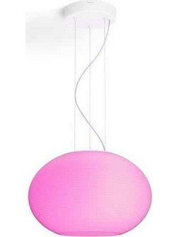 Philips Κρεμαστό Φωτιστικό Οροφής Δίφωτο LED με Πολύχρωμο RGBW Φωτισμό Λευκό Φ40.1x26.2cm 929003053601