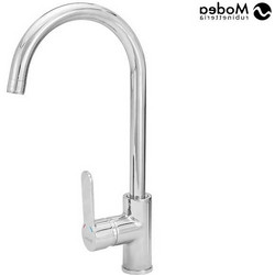 Viospiral Modea 00-02060 Μπαταρία Κουζίνας Πάγκου Διπλής Παροχής Ανάμεικτη Inox