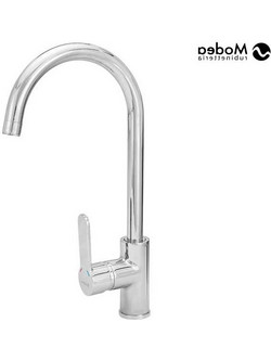 Viospiral Modea 00-02060 Μπαταρία Κουζίνας Πάγκου Διπλής Παροχής Ανάμεικτη Inox