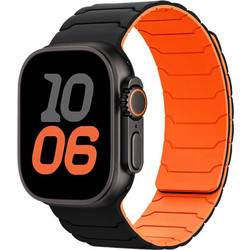 Hoco WA39 Λουράκι Σιλικόνης Black / Orange (Apple Watch 44 / 45 / 46 / 49mm)
