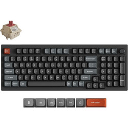 Keychron V5 Ultra 8K Ασύρματο Μηχανικό Gaming Πληκτρολόγιο με Keychron Silk POM Red Διακόπτες RGB Black