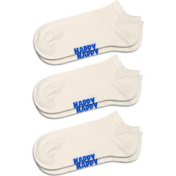 Happy Socks Βαμβακερές Ανδρικές Κάλτσες Κοντές Μπεζ 3Pack P001019