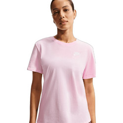 Nike Sportswear Club Essentials Γυναικείο Αθλητικό T-Shirt Ροζ DX7902-663