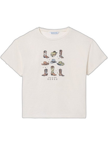 Mayoral Παιδικό T-Shirt Κοντομάνικο Μπεζ 26-06005-089