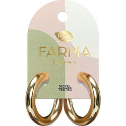 Farma Bijoux Γυναικεία Σκουλαρίκια Κρίκοι από Ορείχαλκο Xρυσά BEWOW14