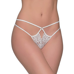 Milena By Paris Γυναικείο Sexy String με Δαντέλα Λευκό 7690