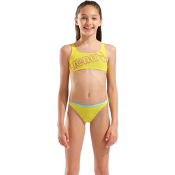 Arena Logo Αθλητικό Παιδικό Μαγιό Bikini Set για Κορίτσι Κίτρινο 010415-380
