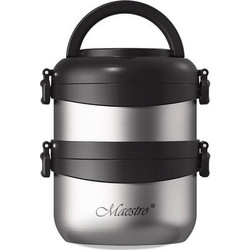 Maestro Δοχείο Φαγητού Θερμός Inox 1.5lt Ασημί Μαύρο